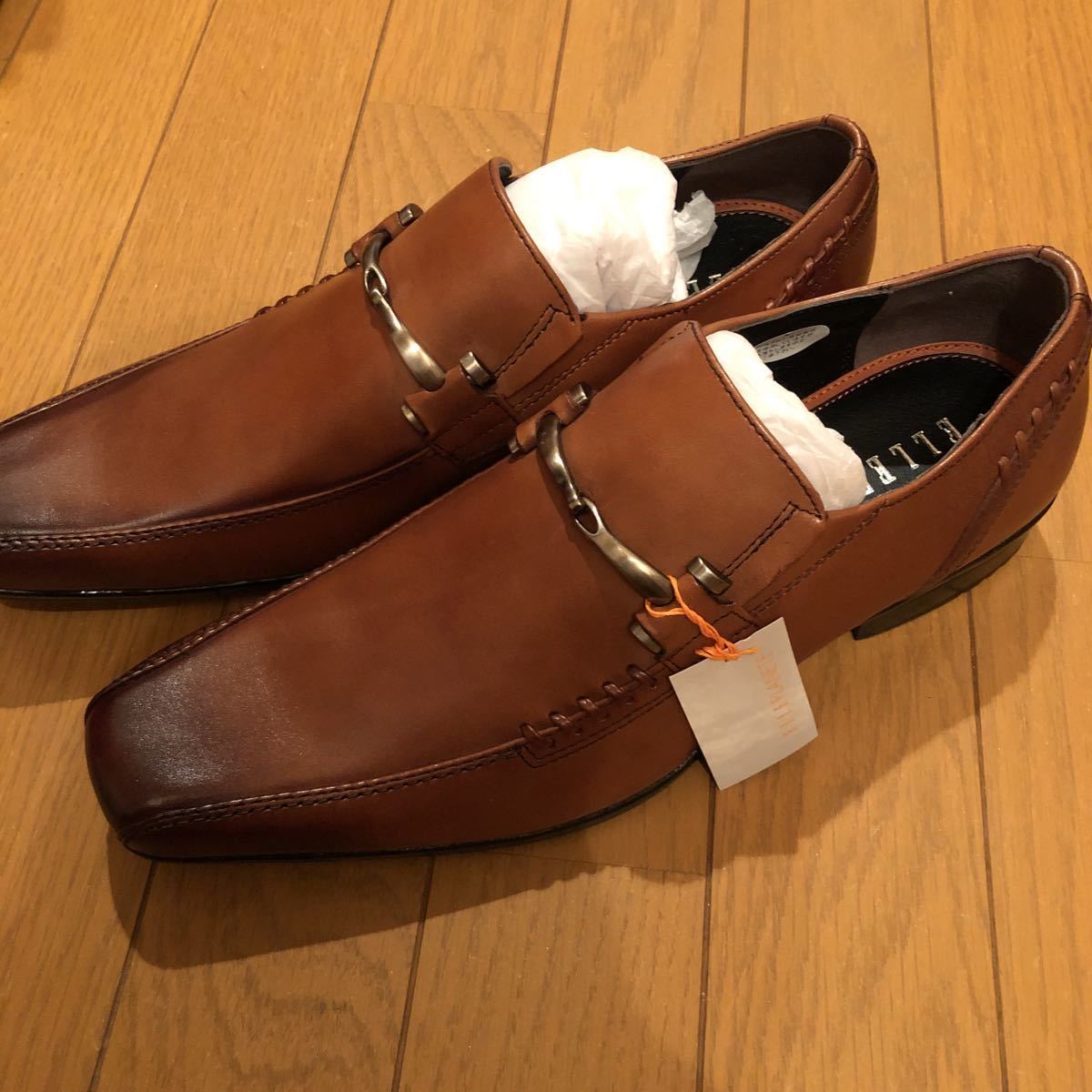 即決 使用少 ORIHICA オリヒカ メンズ 24.5cm レザー ローファー 黒色