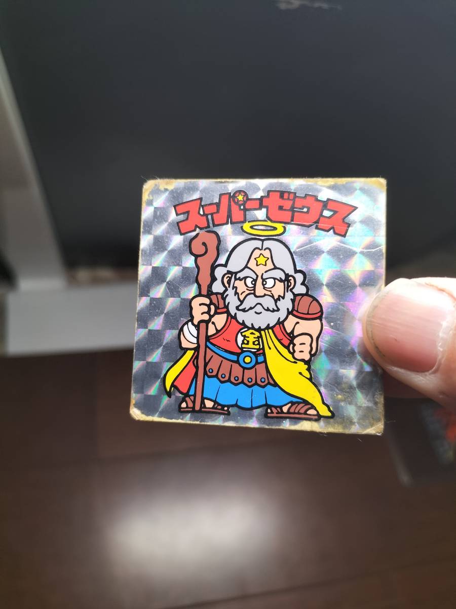 ビックリマン 第一弾ヘッド スーパーゼウス 白ひげ 裏台紙 紙素材 激 