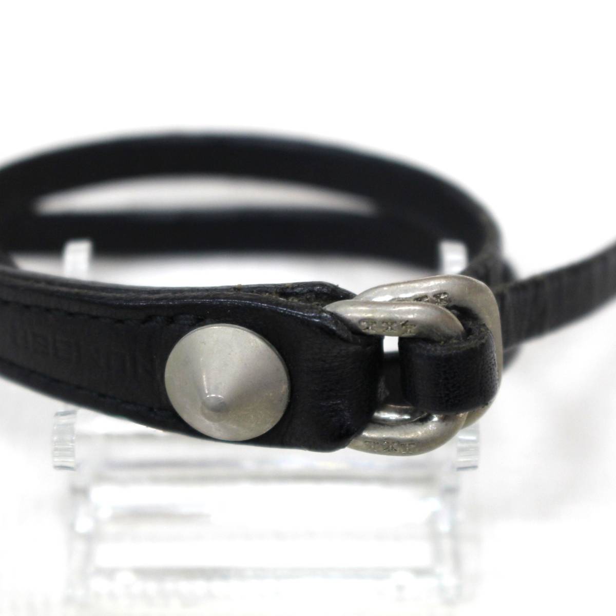 NUMBER (N)INE ナンバーナイン レザーブレスレット BLK NUMBER 【公式