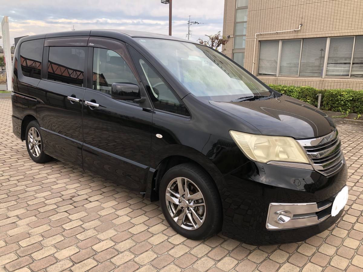 日産セレナc26 BLACK 車検有り 福岡 23年 セレナ ライダー C26 車検2年付(7年10月) 自賠責 重量税込