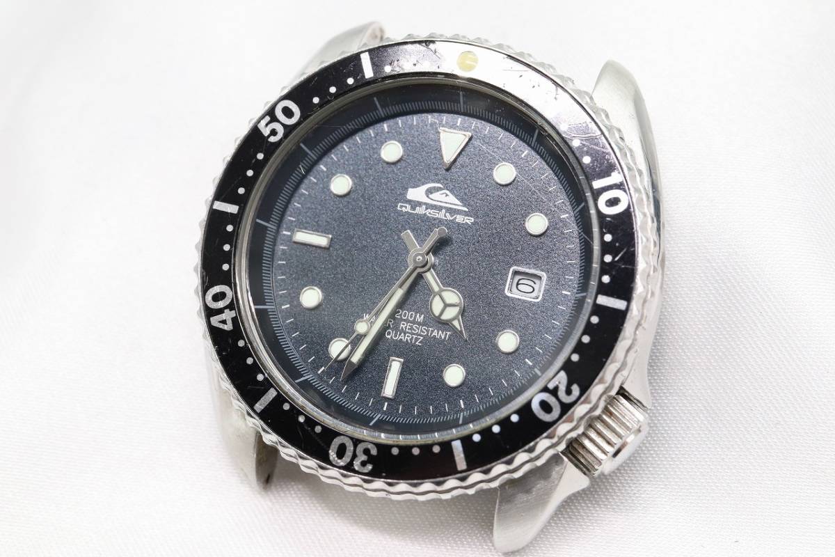 W98-8】動作品 電池交換済 QUIKSILVER クイックシルバー ダイバー 