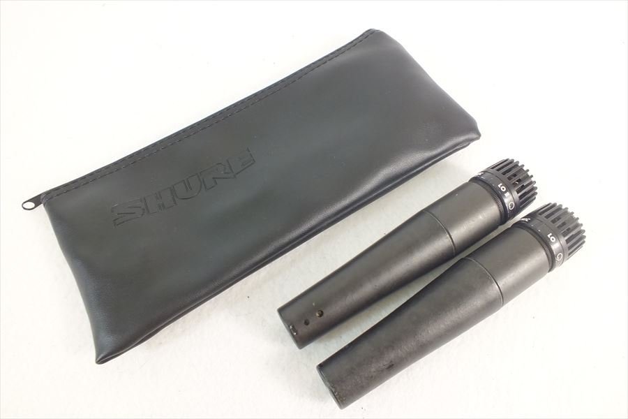 ◆ SHURE シュアー SM57 2本セット マイク ソフトケース付き 中古 現状品 231109M5447B