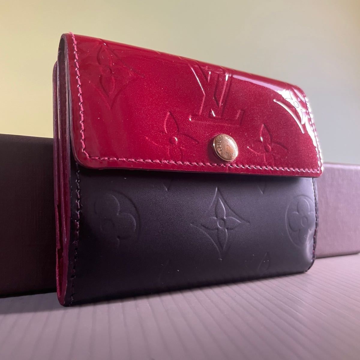 1円~ 美品 LOUIS VUITTON ルイヴィトン ヴェルニ ブラック モノグラム