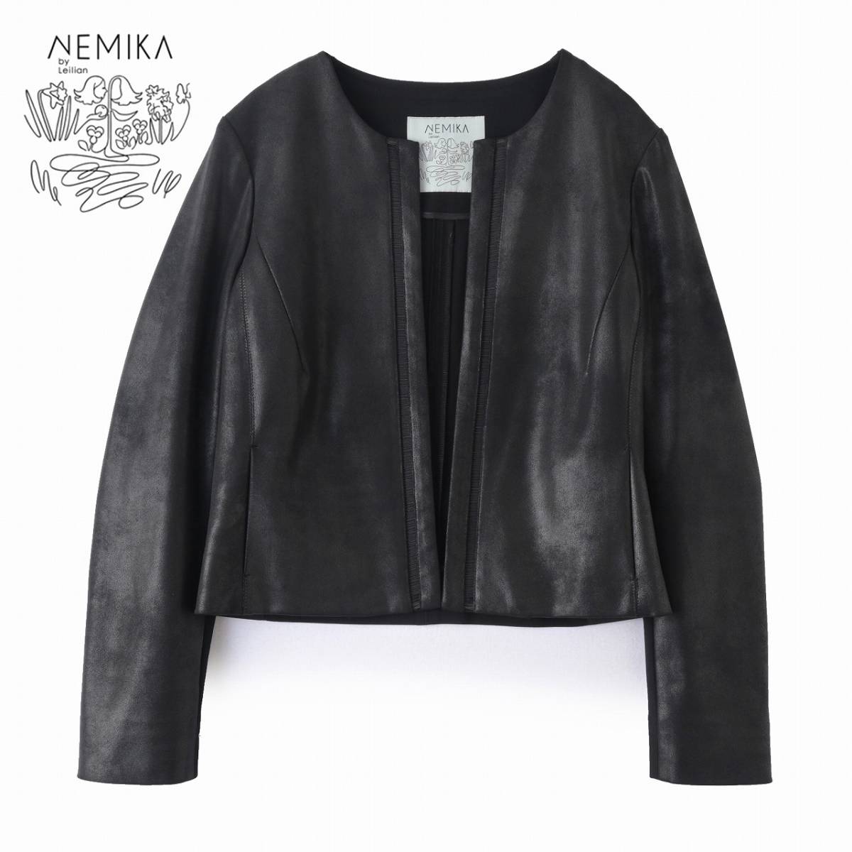 美品★レリアン・ネミカ★7号/ミセス7号★ジャケット黒E114