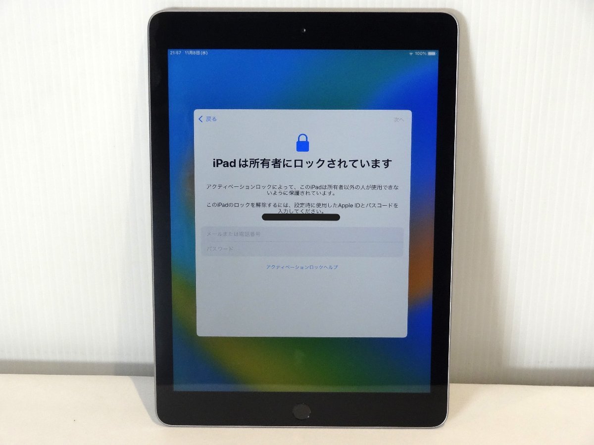 ☆ジャンク品☆ iPad 9.7インチ Wi-Fiモデル32GB 第6世代 MR7F2J/A スペースグレイ　管理No.2A8110