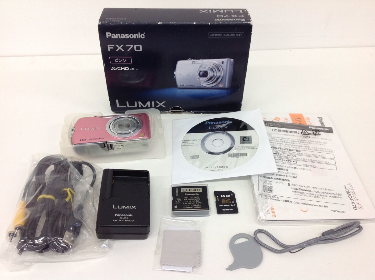 ●代TW134-60　【通電動作確認済み】 Panasonic パナソニック LUMIX ルミックス DMC-FX70 コンパクトデジタルカメラ
