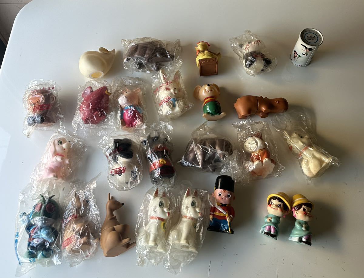 昭和レトロ富士銀行ソフビ貯金箱 仮面ライダーミラーマン 昭和レトロ