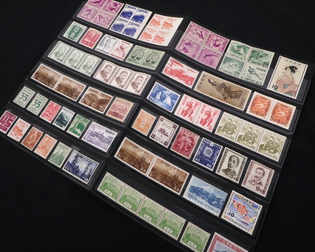 1円～ おたからや◆Y-ki0087 未使用切手おまとめ 見返り美人/平等院鳳凰堂/第二回国体/西周/ビロードを吹く娘/など【同梱-3】