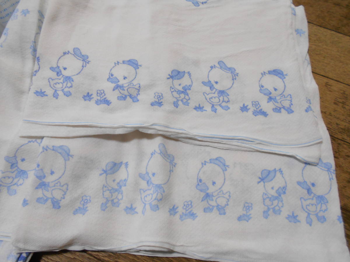 ★昔の布おむつドビー織・象さん　ひよこちゃん他３２枚４種枚中古品 ★