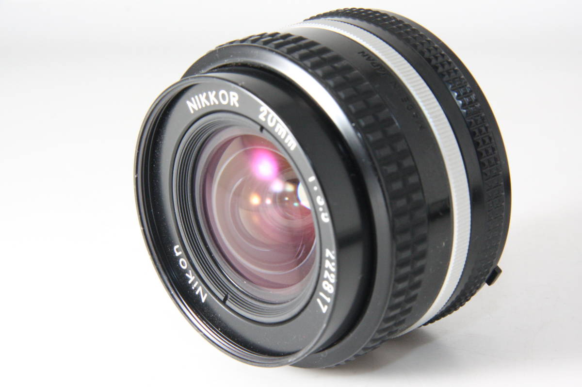 A-] Nikon Ai-s NIKKOR 20mm F3.5☆ニッコール☆キャップ☆10711