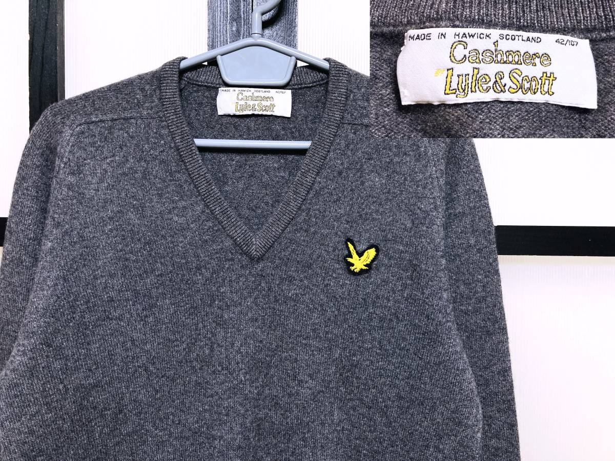 ライルアンドスコット カシミヤ100% Vネック ニット スコットランド製 / Lyle&Scott ライル&スコット カシミア セーター ホーウィック