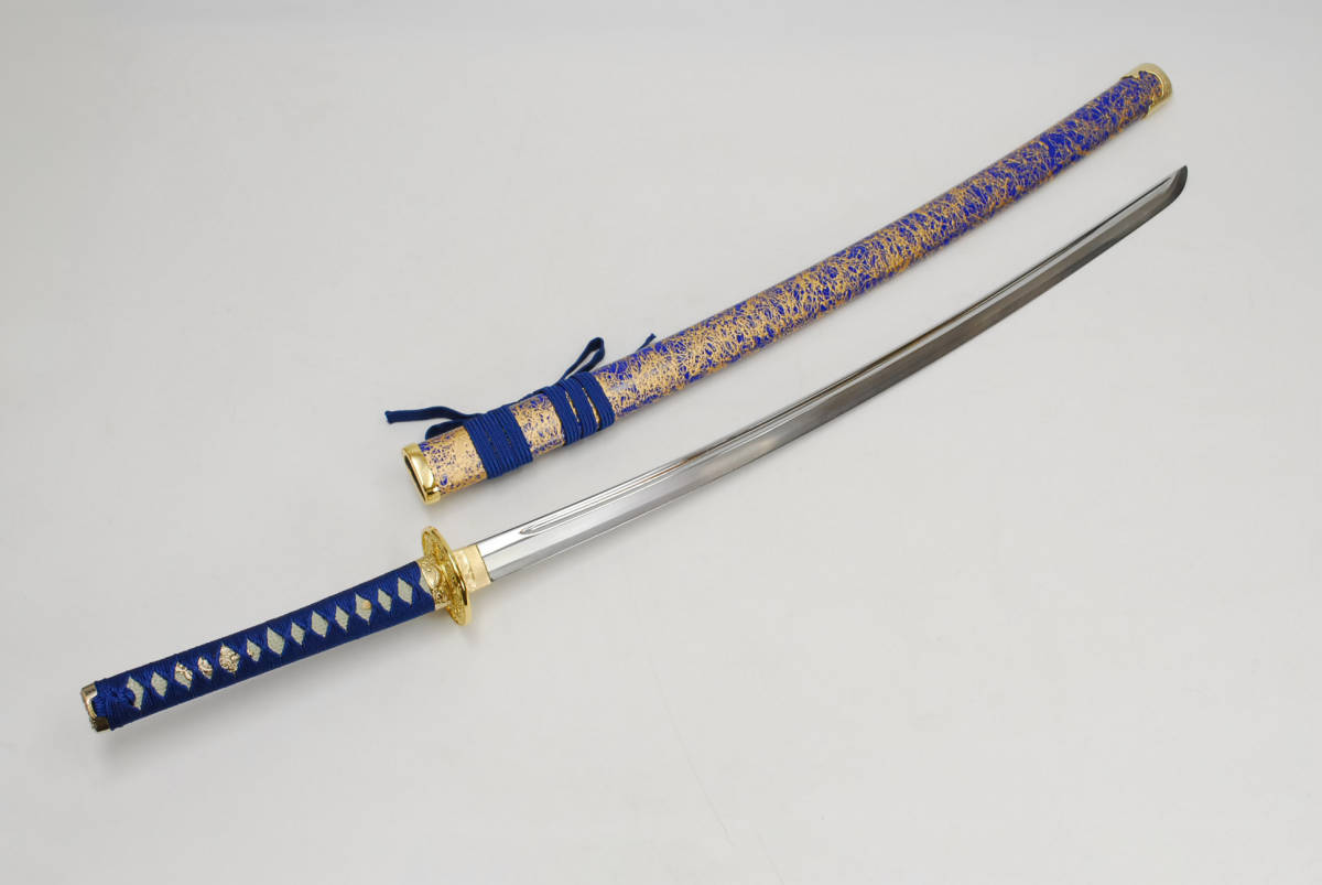 模造刀・模擬刀 全長：106cm刀剣・軍刀・武具・剣道・脇差 美術刀剣 模造刀】 模造刀 直江兼続拵え 太刀 刀匠シリーズ 全長：106cm ○ 装飾