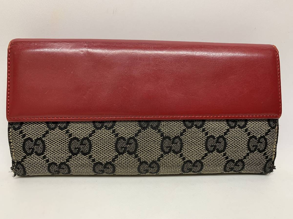 グッチ GUCCI 長財布 ジャッキー，GG柄 ジャガード×レザー ベージュ 