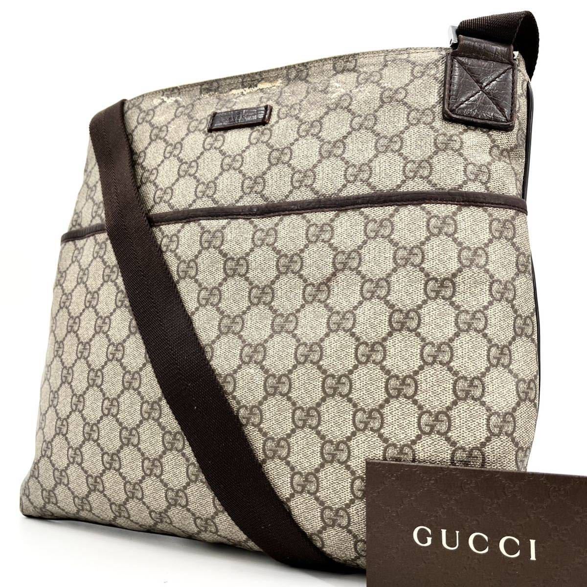 1円【 鑑定済正規品 】GUCCI グッチ ショルダーバッグ メンズ レザー 