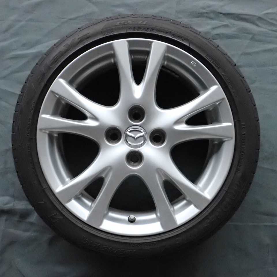 新作，セール 平成19年 デミオ スポーツ DE5FS 前期 純正 アルミホイール タイヤ 1本 4穴 BRIDGESTONE 195/45R16 B(ラジアルタイヤ)｜売買されたオークション情報、yahooの商品情報をアーカイブ公開 - オークファン 4穴