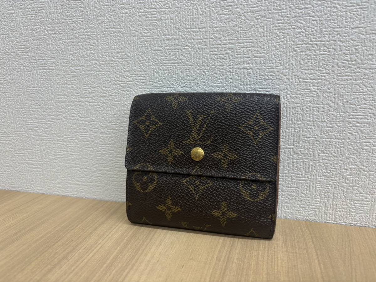 中古】LOUIS VUITTON Wホック 三つ折り 財布 ポルトモネ ビエ カルト 
