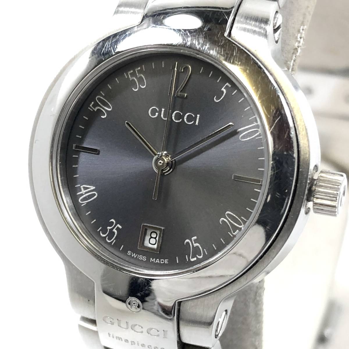 gucci ▽【電池交換済】GUCCI 8900L デイト ラウンドフェイス