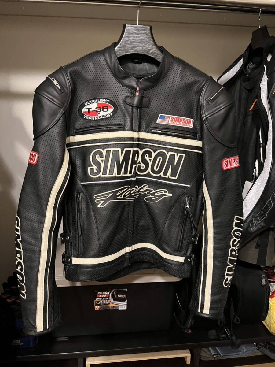 simpson 牛革 レザージャケット ライダース ヴィンテージ