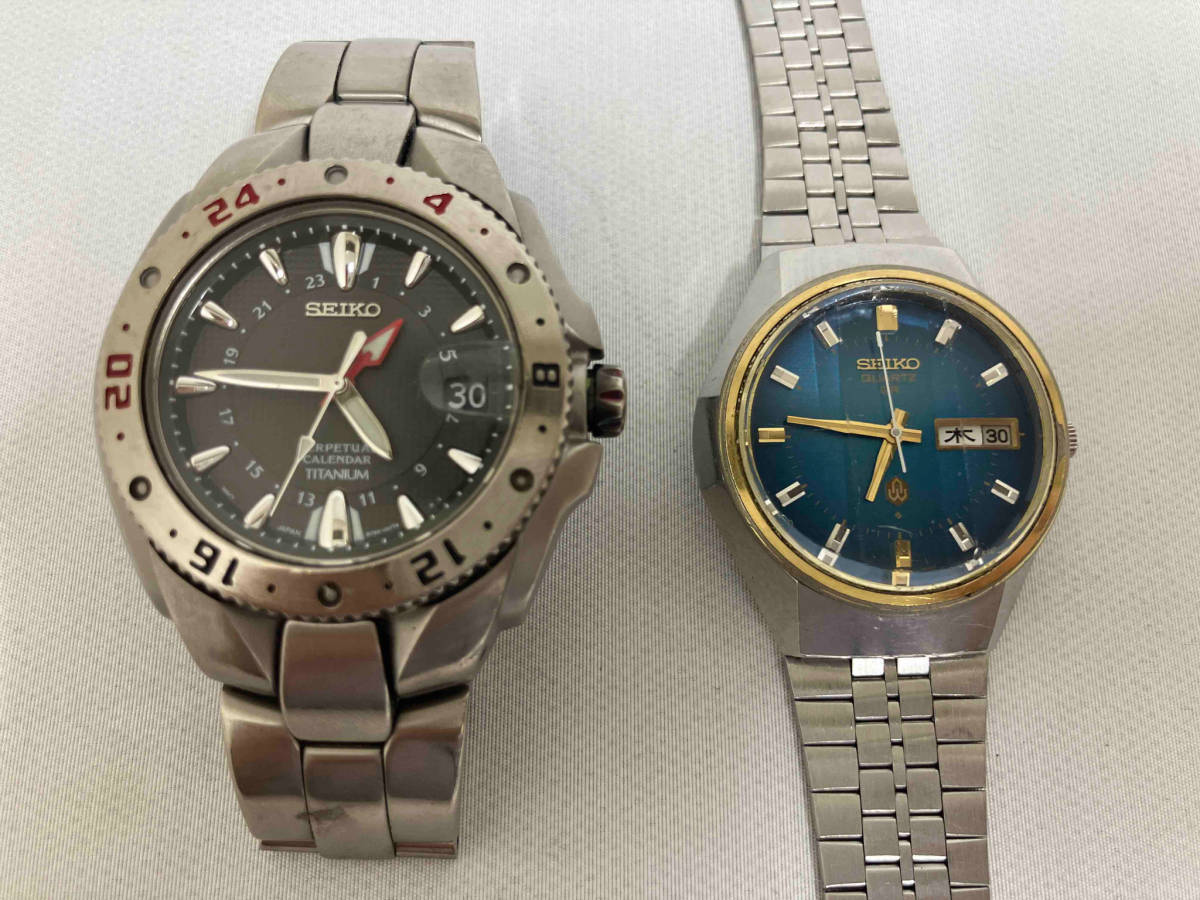 ジャンク 【可動不動品】【内外部不具合品】SEIKO／セイコー／8F56-0080／3863-7020／2本（盤面数え）