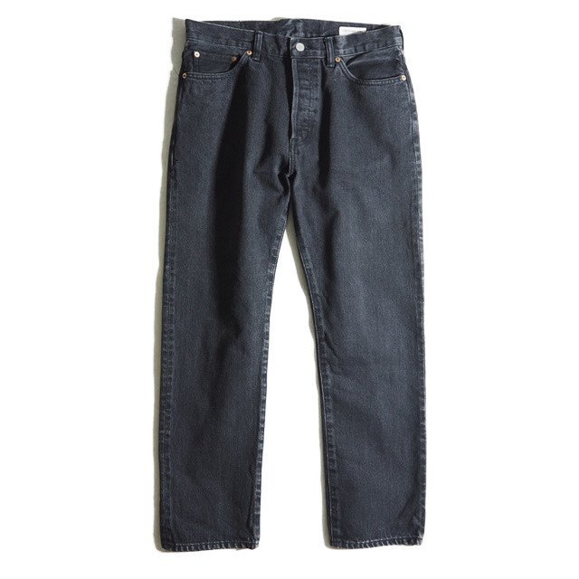 M3984f58　■RON HERMAN DENIM ロンハーマンデニム■　テーパード ブラックデニムパンツ 32 / ヴィンテージ加工 ロンハーマン シーズンレス