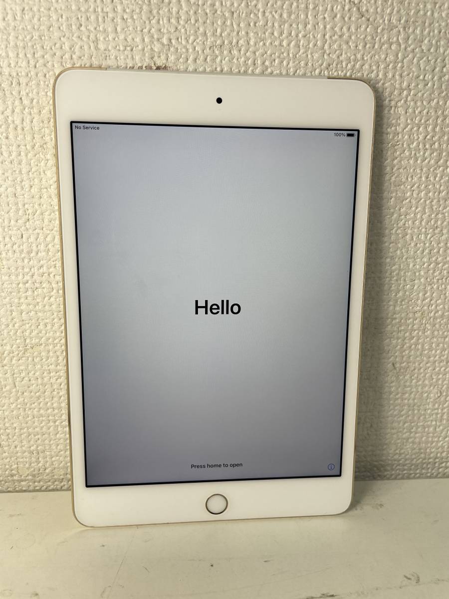 Apple iPad mini 第4世代 A1550 ゴールド 16GB ドコモ MK712J/A iPad