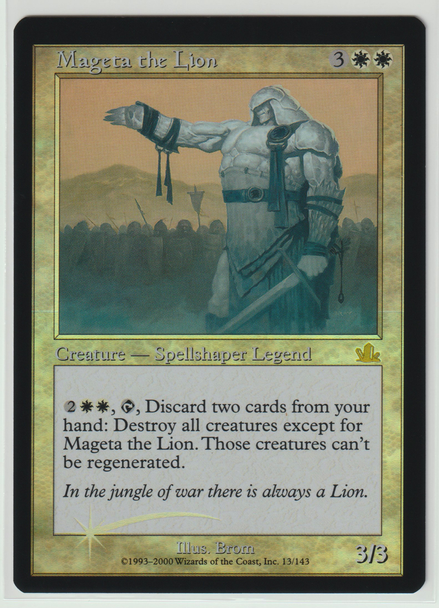 Magic:The Gathering/PCY 獅子将マギータ Mageta the Lion/英1 FOIL