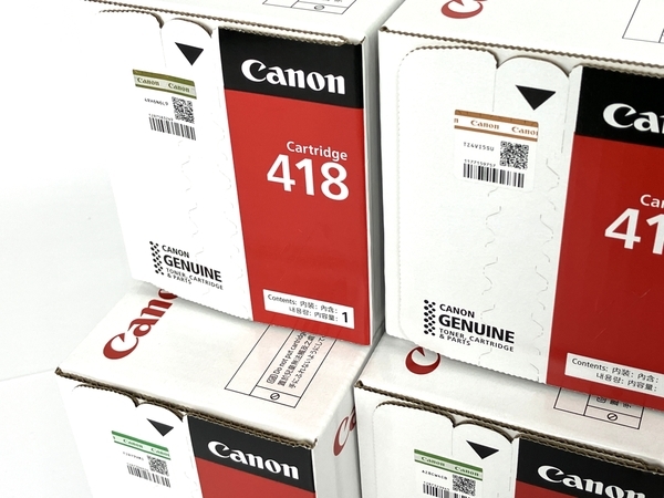 Canon CRG-418トナー カートリッジ CYN YEL MAG BLK 4色セット 未使用