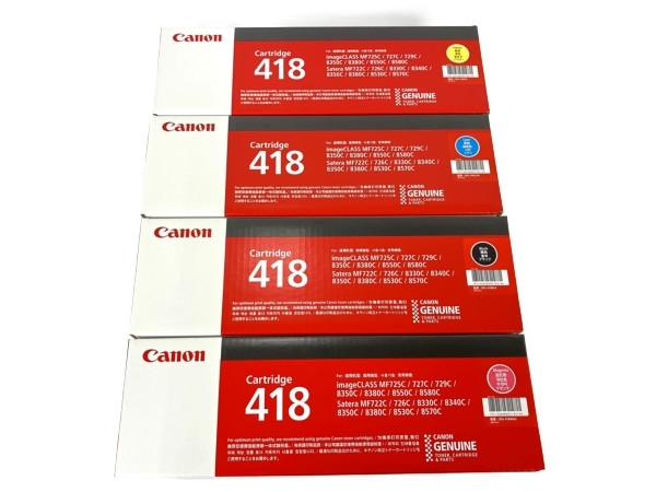 Canon CRG-418トナー カートリッジ CYN YEL MAG BLK 4色セット 未使用