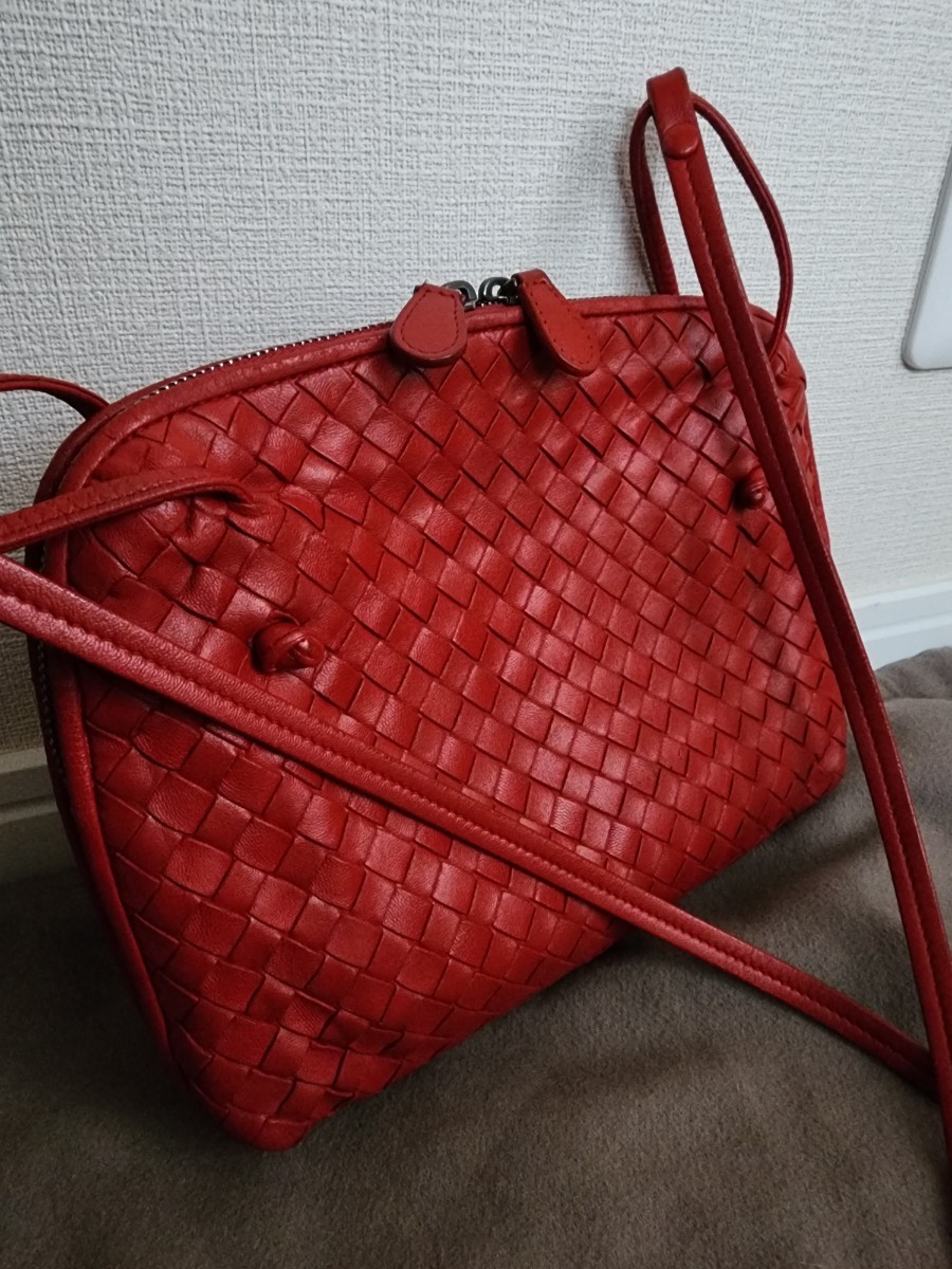 美品 本物 ボッテガヴェネタ ショルダーバッグ ブルー イントレ 