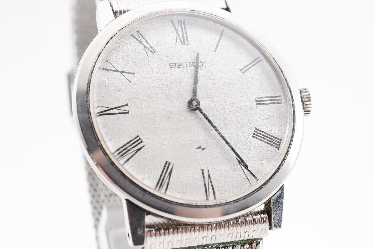 2220-0180 セイコー 稼働品 手巻き SEIKO シャリオ ラウンド メンズ 