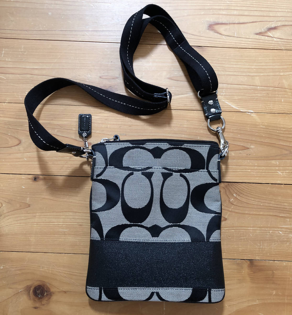 バッグ COACH 2WAYショルダーバッグ シグネチャー キャンバス ブラック