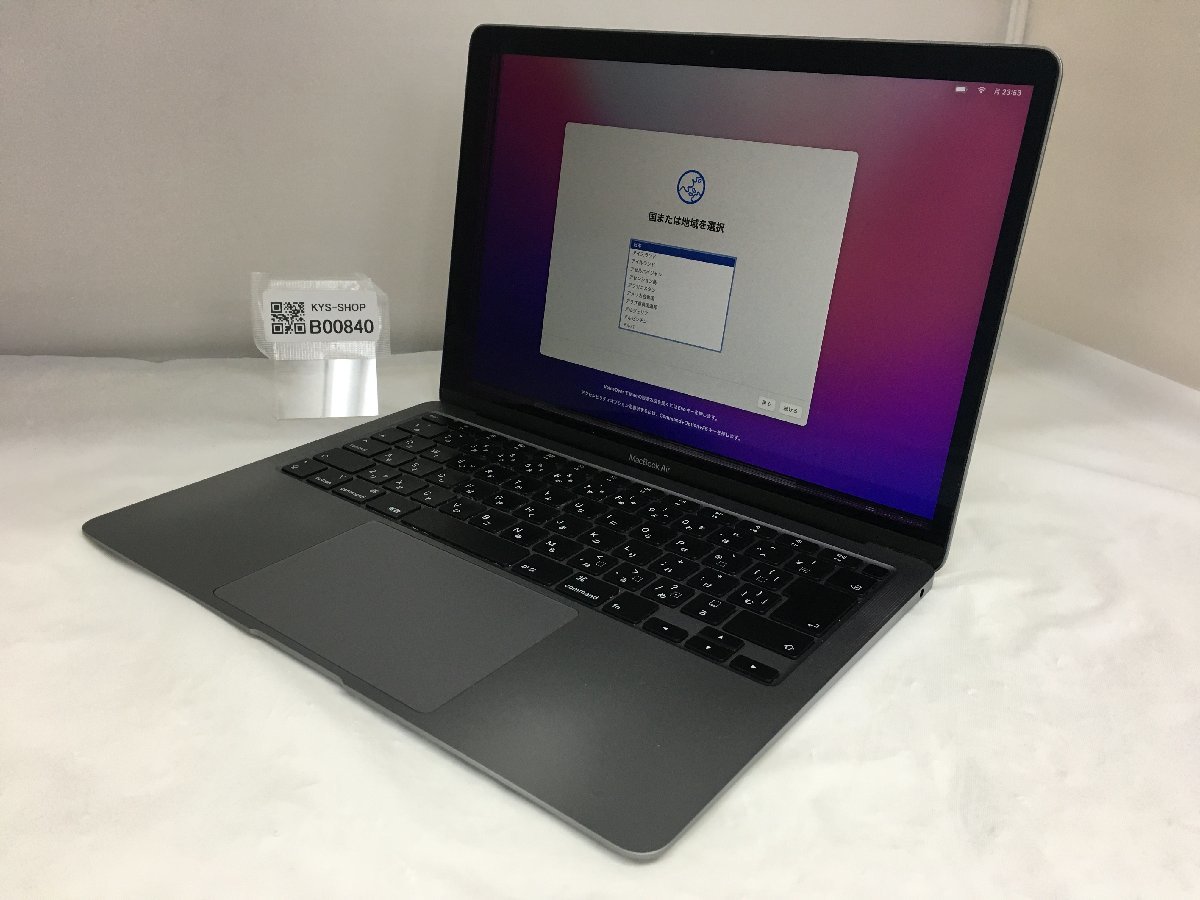 △1円スタート/Apple MacBook Air Retina 13-inch 2020 A2179 EMC3302/Core i5 1.1GHz/256GB/8GB/13.3インチ/Mac OS Monterey/AC欠品