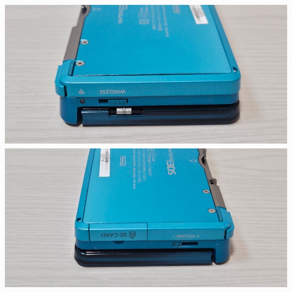 ☆動作確認済み☆ニンテンドー3DS アクアブルー 本体 タッチペン 純正 