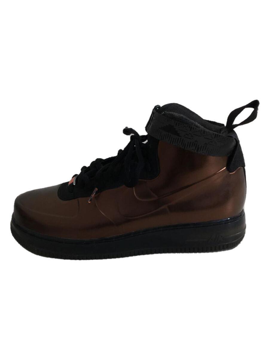 NIKE◆AIR FORCE 1 FOAMPOSITE BHM QS/エアフォースフォームポジット/ブラウン/26cm/BR