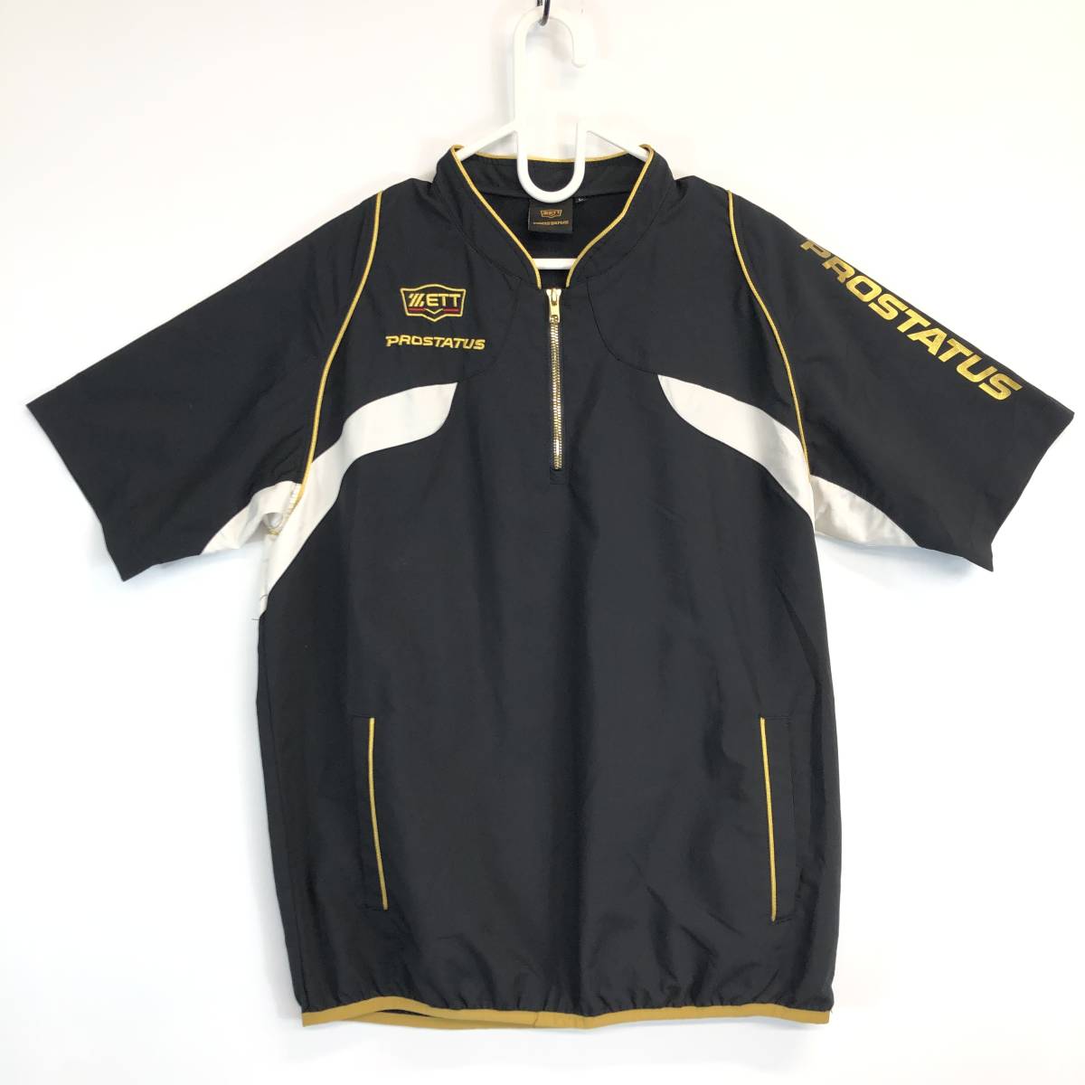 ZETT PROSTATUS 半袖ウインドブレーカー ウインドピステ ハーフジップ 