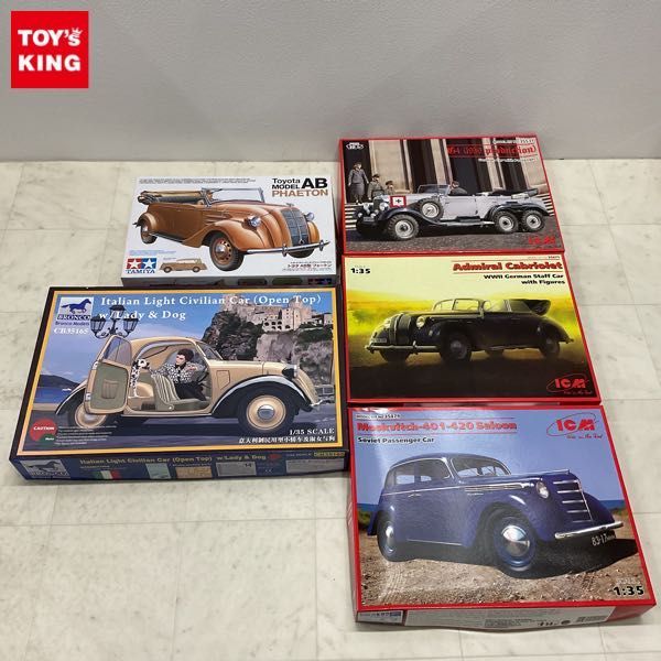 1円〜 タミヤ 1/35 トヨタ AB型フェートン ICM ロシア モスクビッチ 401-420 サルーンカー 他