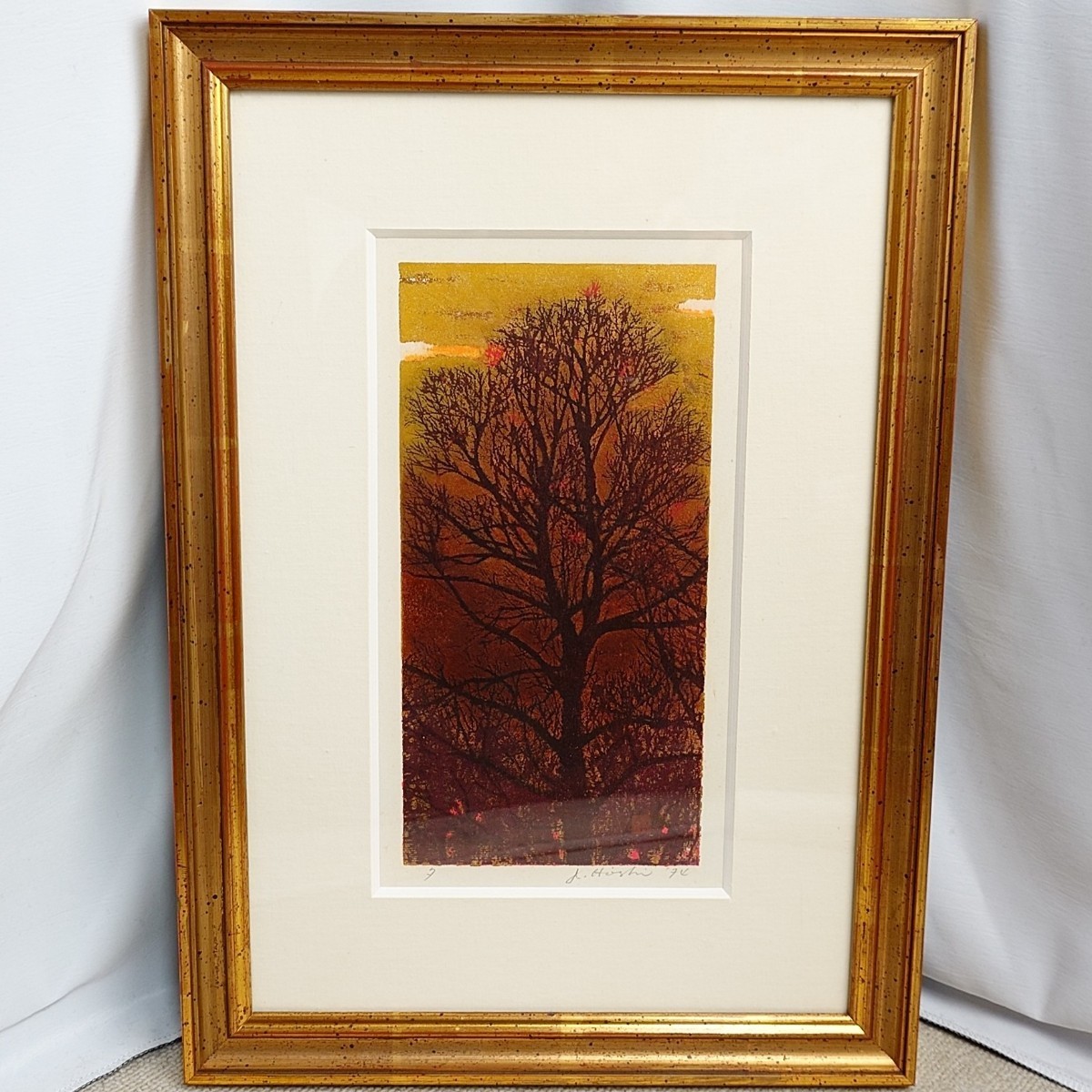 ⑧ 竹久夢二 かくれんぼ 92 23/300 彫摺 松永安生 木版画