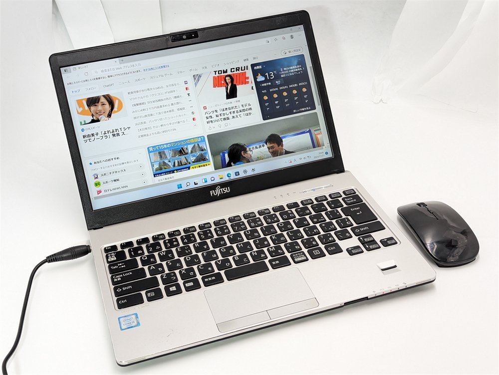 1円～ 新品無線マウス付き 中古ノートパソコン Windows11 SSD256GB 13.3型 富士通 S936/P 第6世代 Core i5 ４GB 無線 Bluetooth Office済