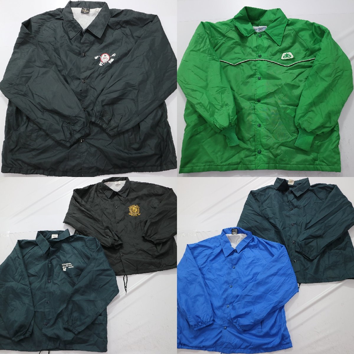 ◎USA製コーチジャケット set ワンポイント 他 (メンズ2XL) 6枚セット まとめ売り 古着卸 1円スタート JA2-2 MQ5241