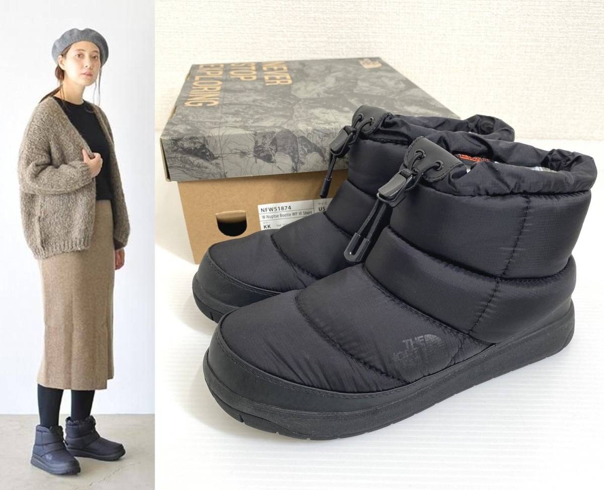 【24cm】THE NORTH FACE ノースフェイス 防水 W Nuptse Bootie WP VI Short ウィメンズ ヌプシブーティー ウォータープルーフ 6 ショート