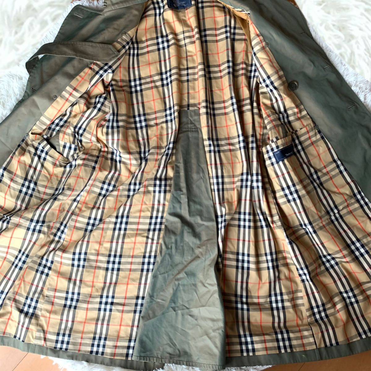 XL相当☆美品】バーバリー BURBERRY トレンチコート ロング丈 ノバ