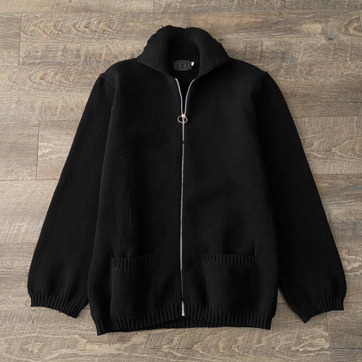 rare 00s yohji yamamoto durban a.a.r zip knit drivers knit jacket
