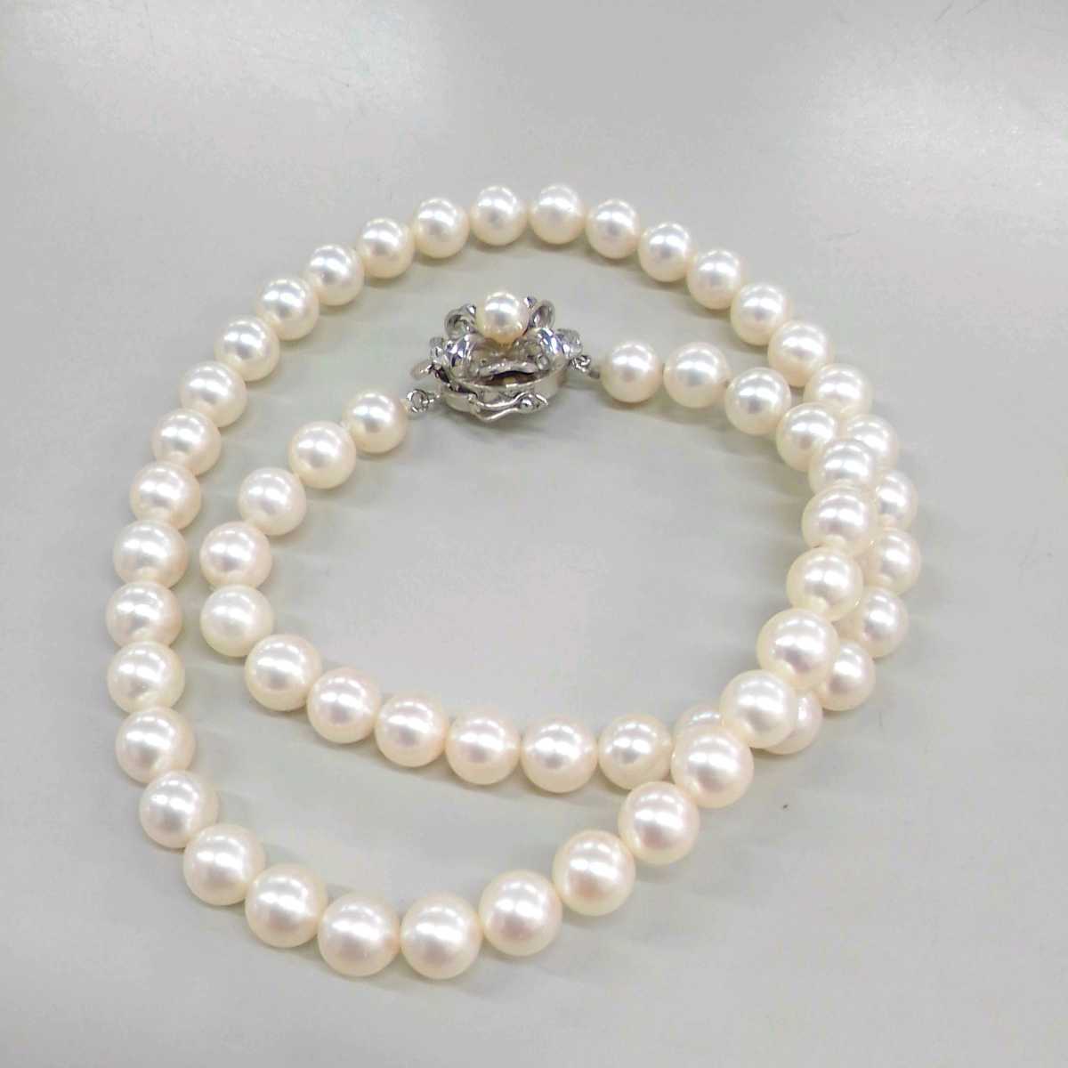 パールネックレス ○ハ4293S◎艶やか 本真珠 パール ネックレス 42