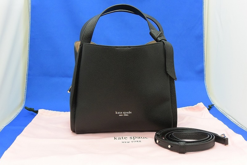 ケイトスペード kate spade 超極美品 ノットKNOTT ミディアム クロス 