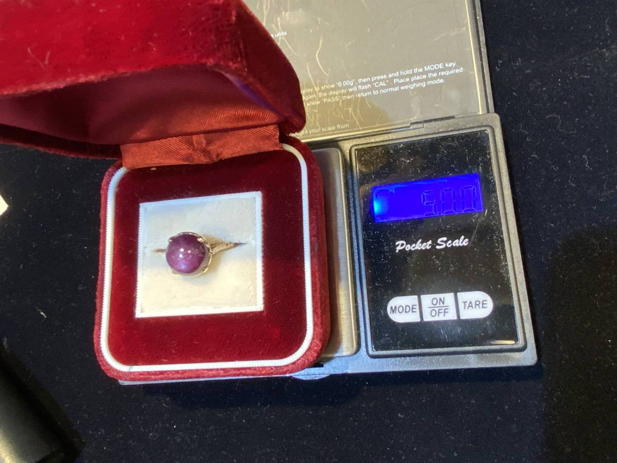 K14 WG K-14リング石不明 刻印無し 刻印 リング 石不明 約3.2g