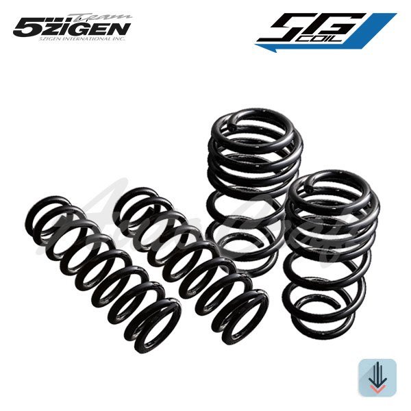 5ZIGEN 5Gコイル ローダウンサス 1台分 プリウス ZVW50 2ZR-FXE H27/12