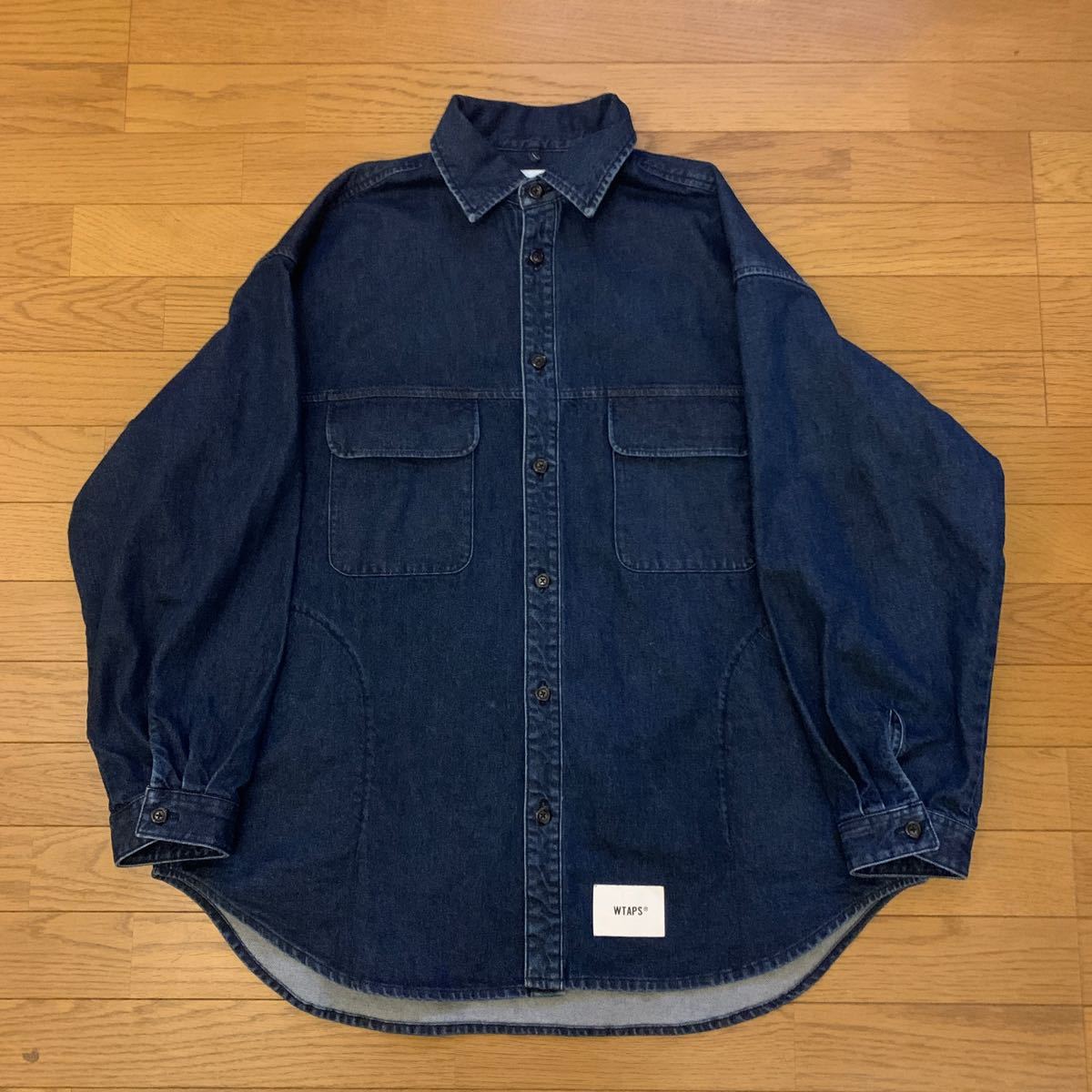 1スタ 22AW WTAPS WCPO 01 LS COTTON DENIM INDIGO M 02 ダブル