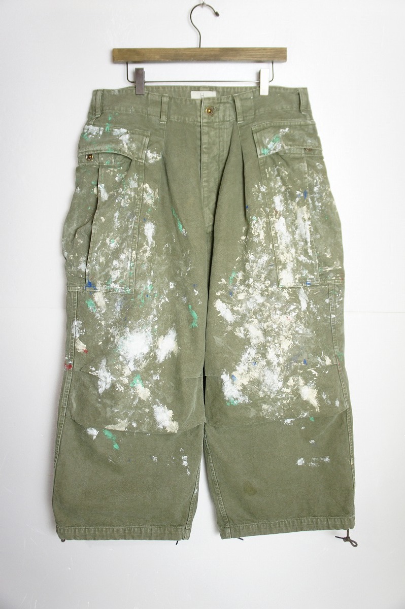 美品21AW HERILLヘリル Duck Splash Cargo Pantsスプラッシュ ペイント