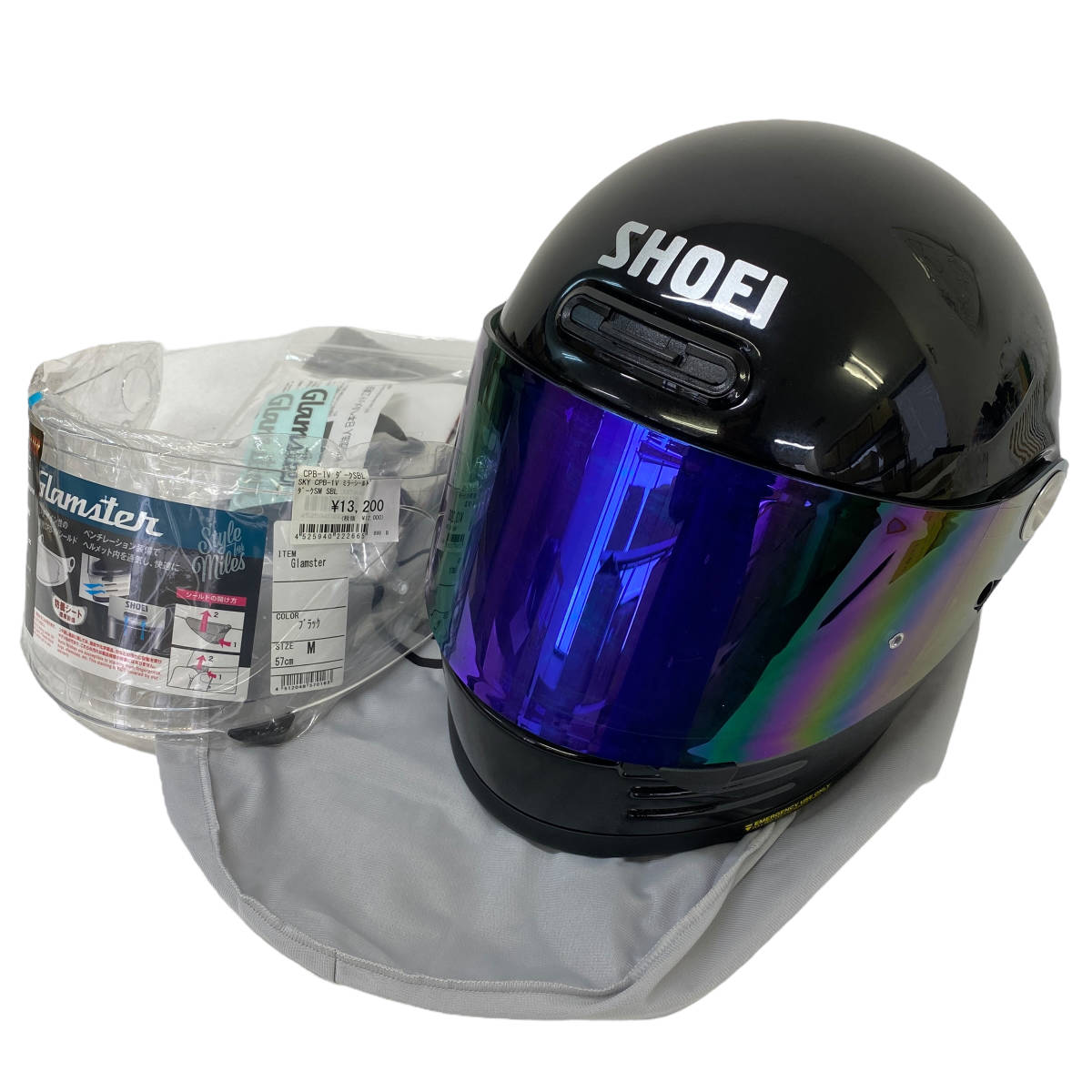 美品】 SHOEI ショウエイ Glamster グラムスター Mサイズ 黒系 