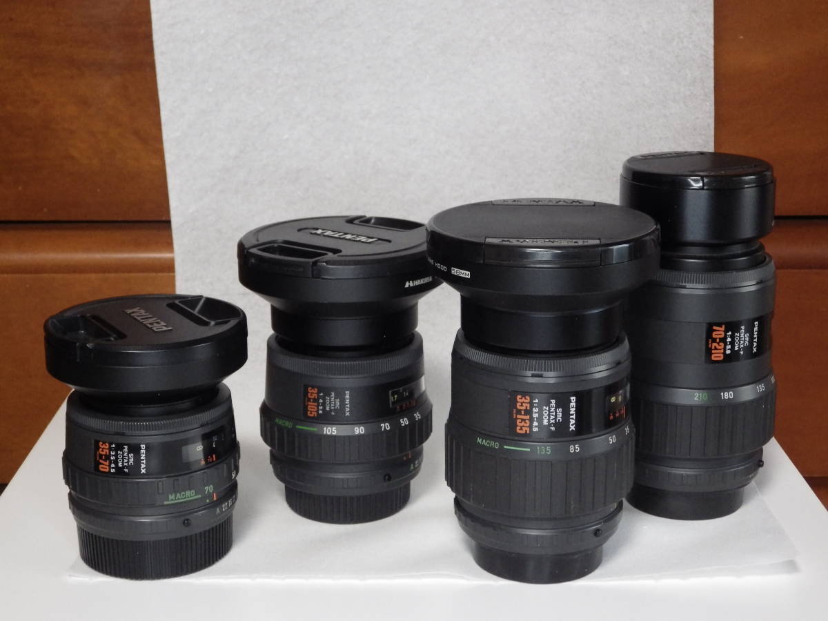SMC PENTAX-F　35-70　35-105　35-135　70-210　HAKUBAフード付き　4本セット